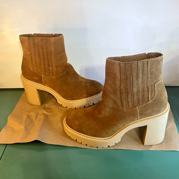 7W Dolce Vita Camel Suede Caster H2O “1970’s bootie” - Picture 7 of 9